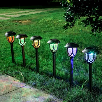 

stainless steel led solar lawn light for garden Solar LED Route Lighting Landscape Lights Lawn Light Garden Decoration 4PC #C