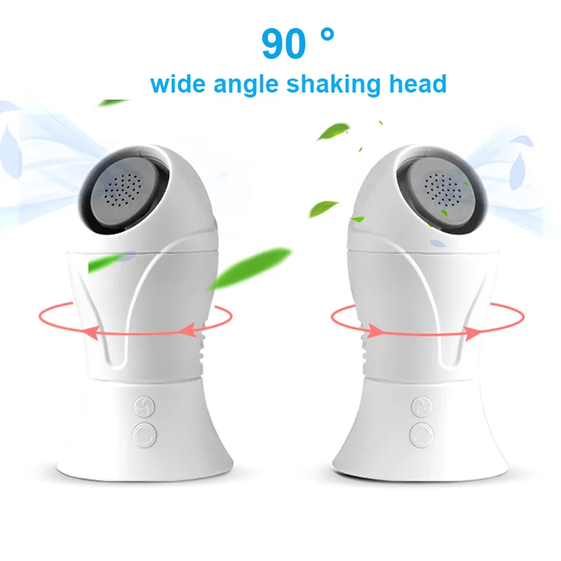 Mini Fan Bladeless Fan Aromatherapy Shaking Head Fan Delicate Cute Rotate USB for Outdoor Travel Office Gift Summer