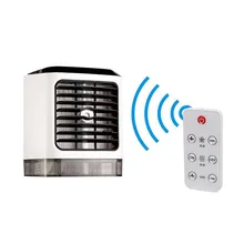 USB мощность мини портативный кондиционер увлажнитель воздуха очиститель Настольный вентилятор охлаждения воздуха вентилятор встроенный светильник 7 цветов