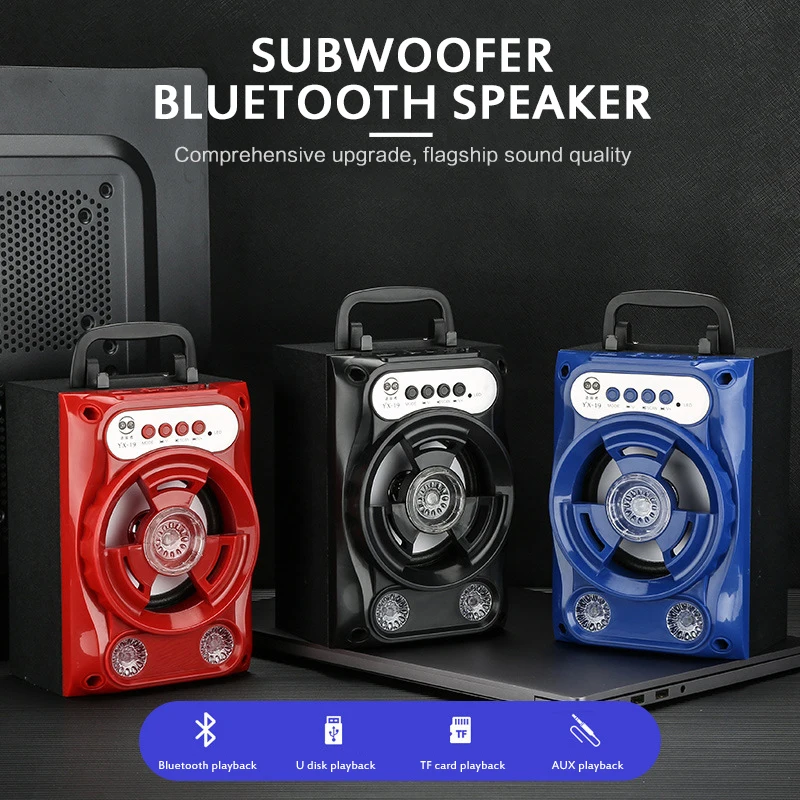 Portable Bluetooth Mini Speaker Outdoor Support FM TF Card AUX Play Wireless Loundpeakers For Meetings Lectures Stores Dancing |