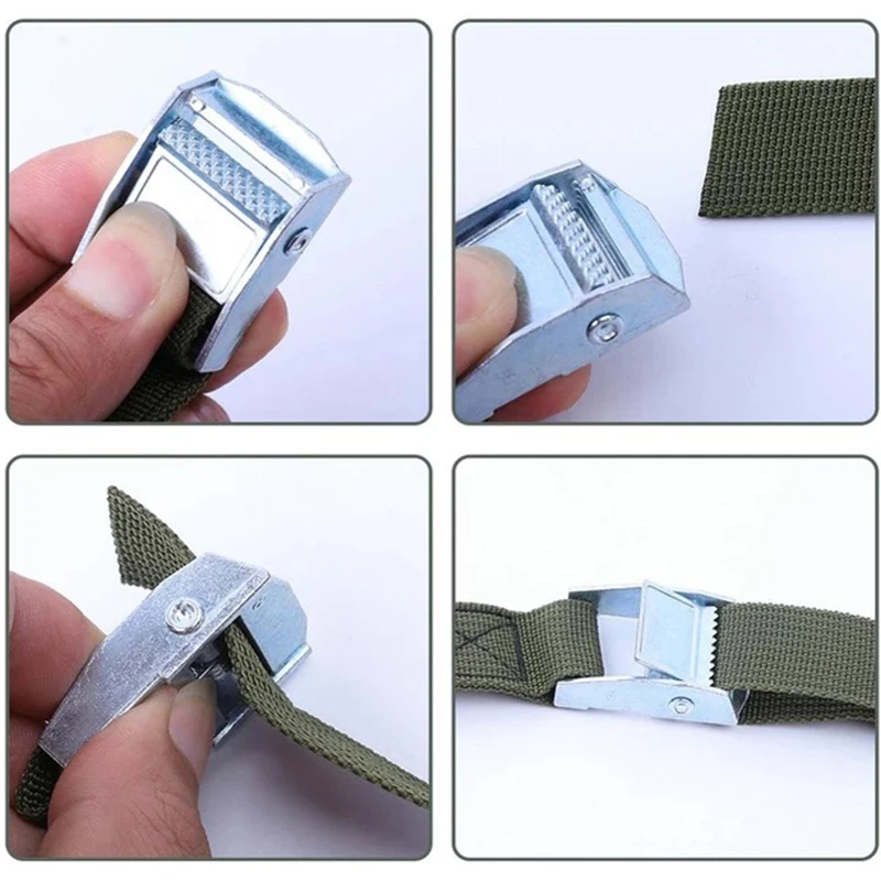 Buckle Tie-Down Belt Cargo Straps 1M for Car motorcycle bike With Metal Buckle Tow Rope Strong Ratchet Belt for Luggage Bag