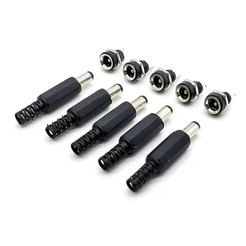 

DC-022B 5.5X2.5mm DC Power Female Plug + Male Plug Jack Socket Adapter Connector DC Power Supply Panel Mount Connector DC022B
