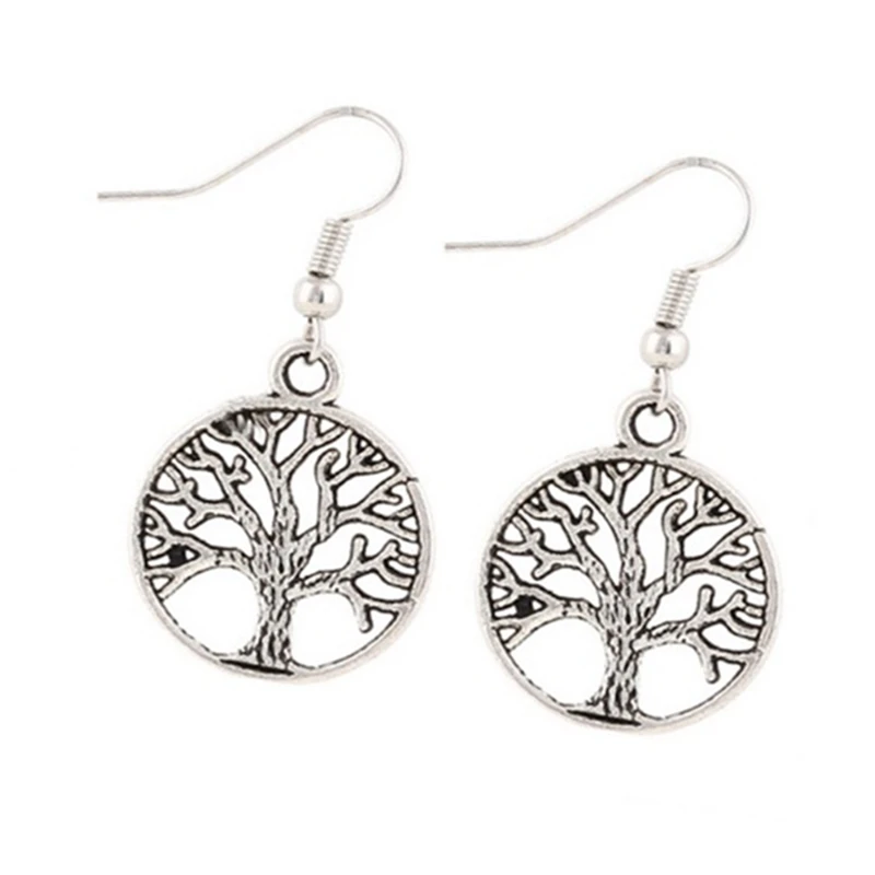 

New Fashion Earrings Life Tree Tide Fan Personality Exaggerated Ms. Earrings Wholesale Sales Ethnic Earrings