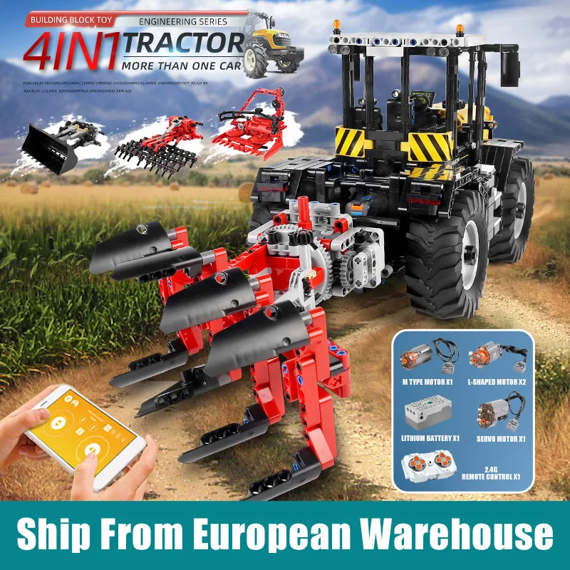 MOULD KING 17019 автомобиль фотомагнитола трактор Fastracer 4000 набор деталей детские