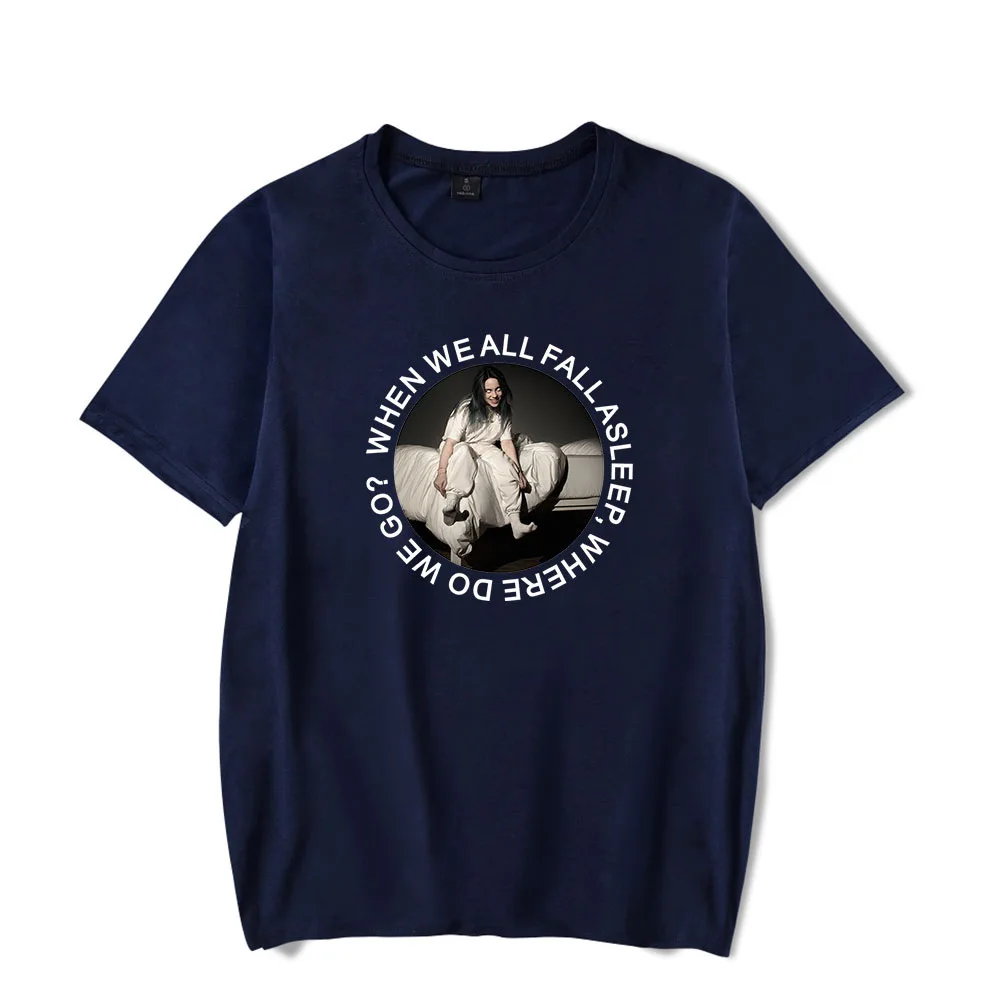 

summer fashion explosion models Billie Eilish comfortable cotton round neck short sleeve T-shirt men and women