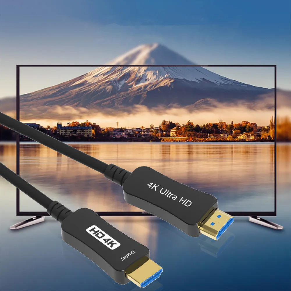 

AOC Active Optical Fiber HDMI-compatible 2.0 Cable 4K 60Hz 18Gbps Speeding 10m 15m 20m 30m 100m HD display for HDR Laptop LCD TV