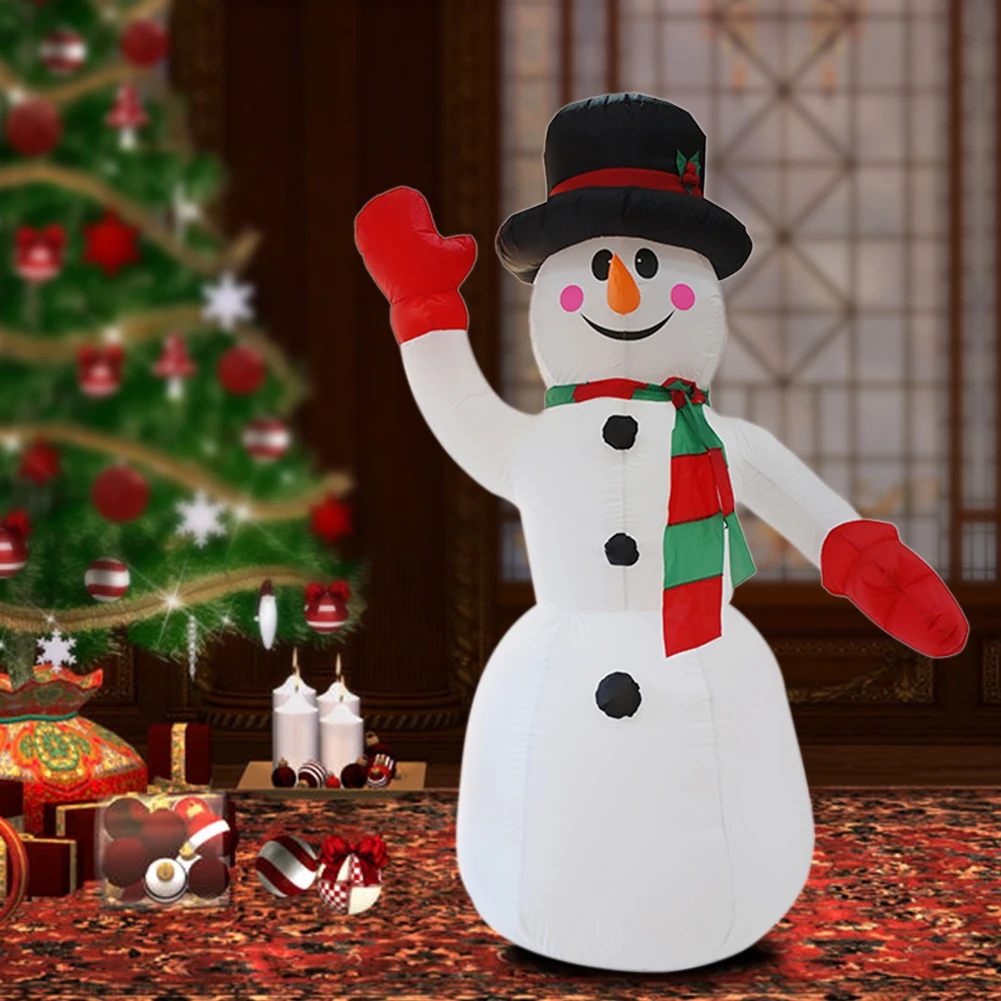 

2.4 M Winter Inflatable Snowman Props Santa Claus Kids Party Outdoor Figure Portable Courtyard Toy Holiday Christmas Decoration