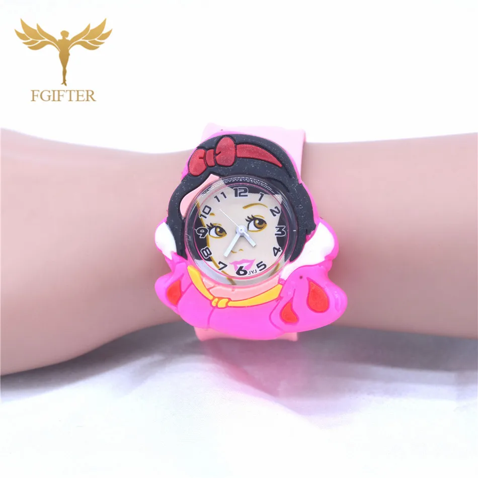 Princess Watches Новые детские наручные часы принцессы Эльзы для девочек, розовые силиконовые часы для детей, Студенческие Кварцевые часы, Reloj Infantil - Цвет: Princess Watches