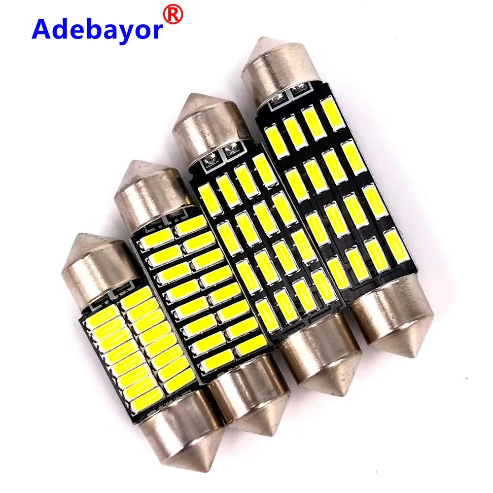 1 шт. 31 мм 36 39 41 Led 4014 16 SMD белый Festoon Dome C5W подсветка салона автомобиля багажного