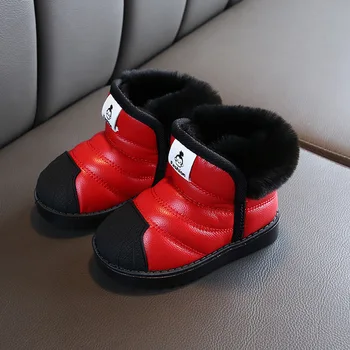 

Winter Children Snow Boots For Kids Baby Boys Waterproof Non-Slip Snow Boots Girls Fashion Cotton Plush Cashmere Warm Shoes