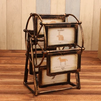 

Hot Vintage Home Decor Shabby Chic Ferris Wheel Frame Rotating Windmill Home Decoration Accessories Home Decorations