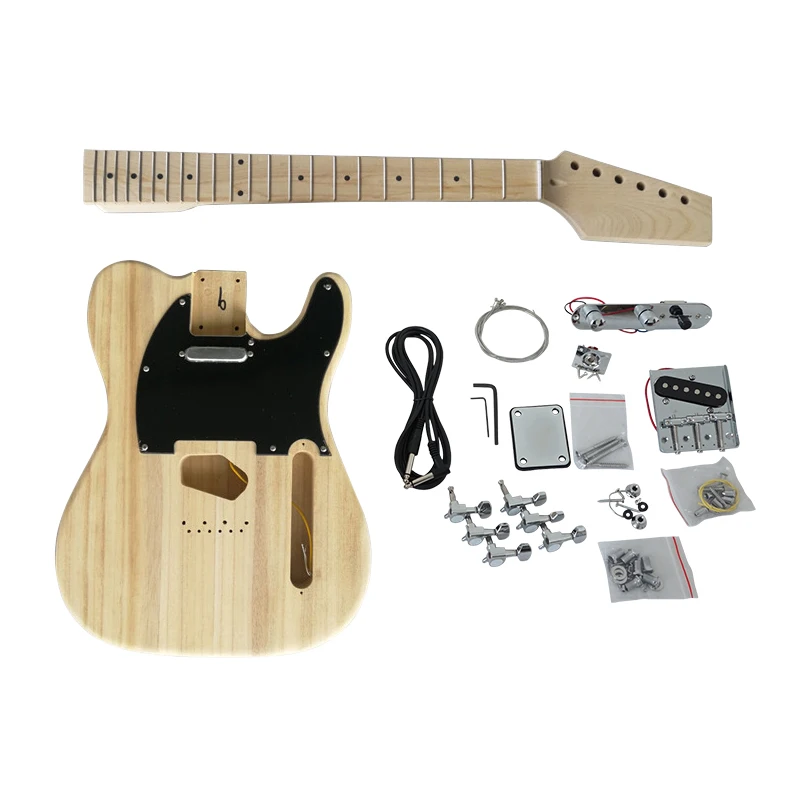 Aiersi solid wood Tele Style Diy Electric Guitar Kit TL unfinished guitar set Model EK-002