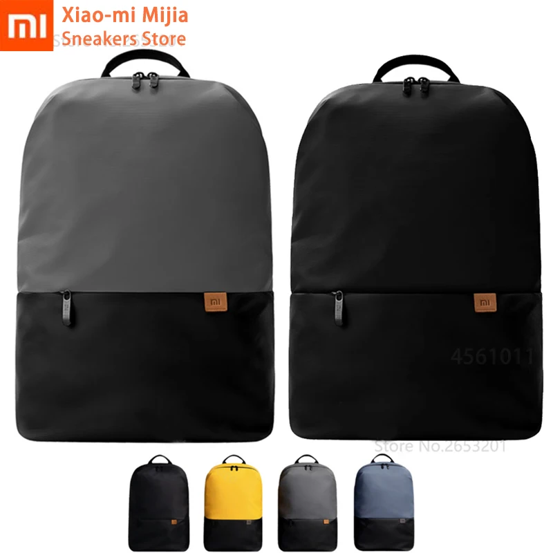 Xiaomi Mijia Простой повседневный рюкзак 20L большой емкости 450g супер легкий инновационный водонепроницаемый боковые карманы рюкзак для ноутбука