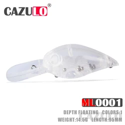 Fishing Accessories Blank Unpainted Lure Floating Isca Artificial Crankbait 14.5g 95mm Pesca Equipment Wobblers Sea Bass Leurre