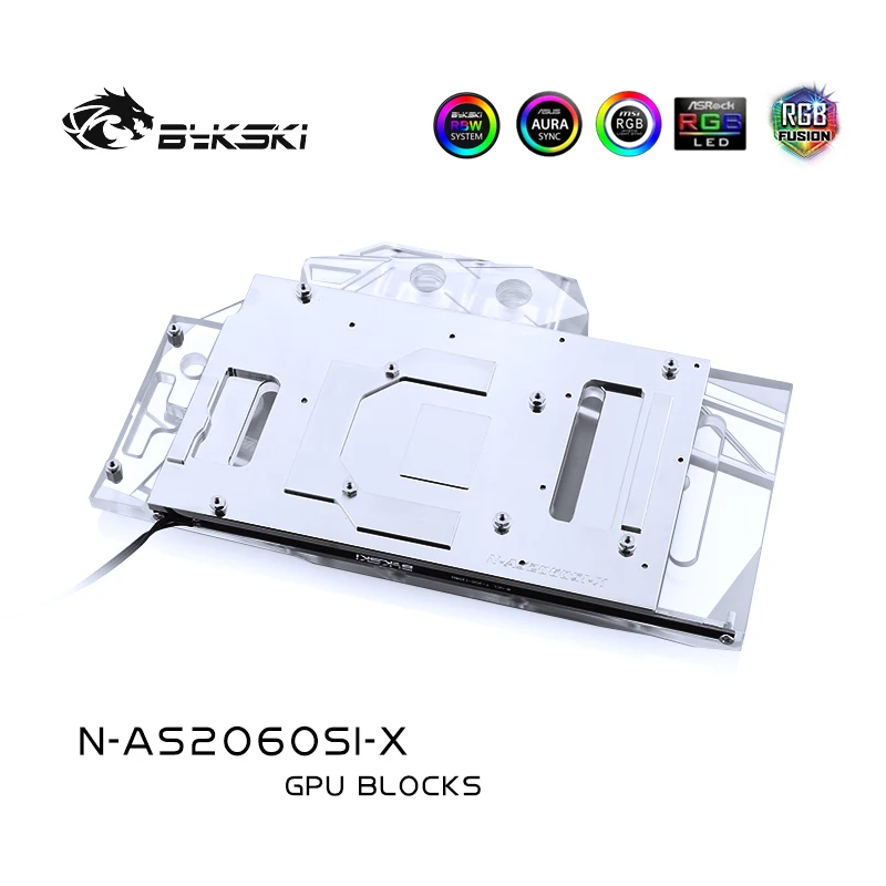Bykski N AS2060SI X полное покрытие видеокарты водяного охлаждения блок для Asus RTX 2060 O6G