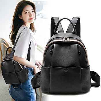 

10-piece multi-pocket backpack student fashion casual backpack Hand bag youth large capacity bag