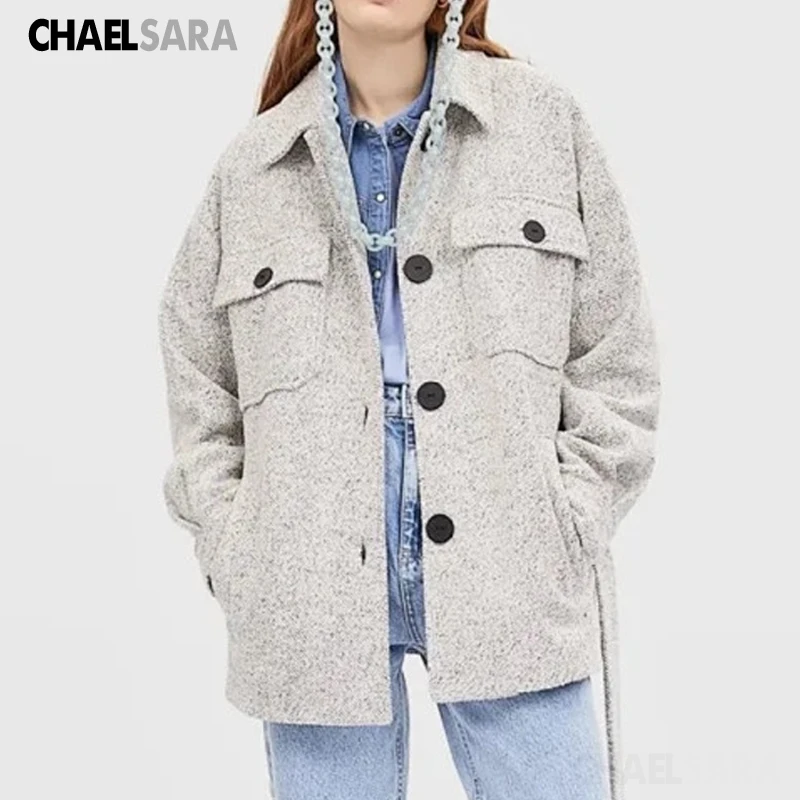 

Autumn Winter Long Wool Jacket Women Casual Solid With Belt Slim Coat