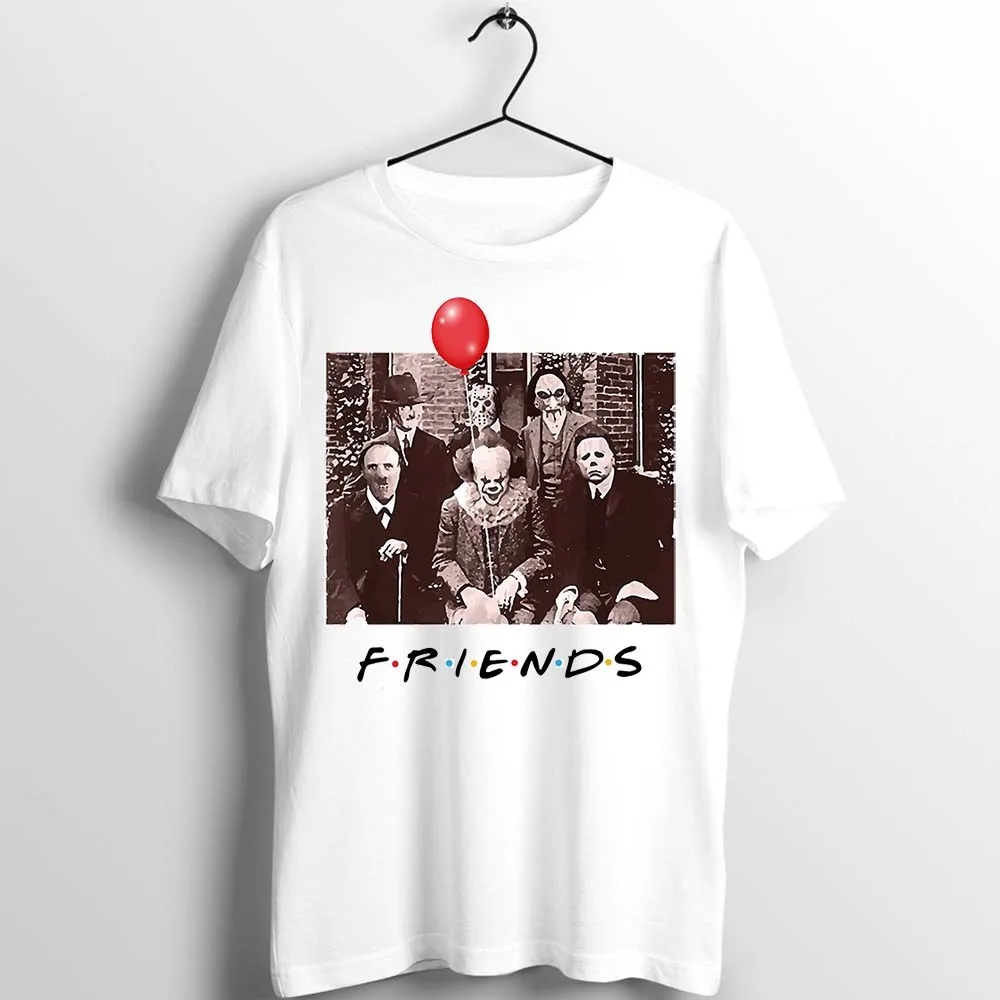 Женская футболка с принтом ужасов из фильма Злодей Friends Ганнибал Майерс Хеллоуин