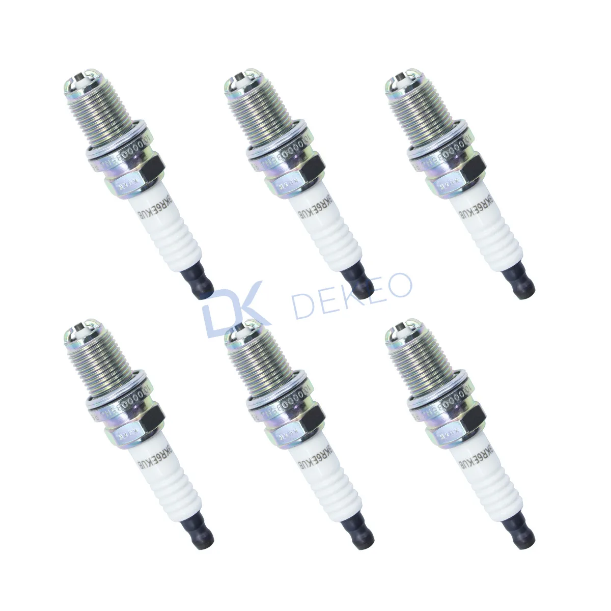 6PCS Dekeo Свеча зажигания Никель 2 электрода для AUDI A4 A6 A8 RENAULT Clio Espace Laguna Mégane R19 Safrane Человека-паука спортивный паук BKR6EKUB - Цвет: 6PCS