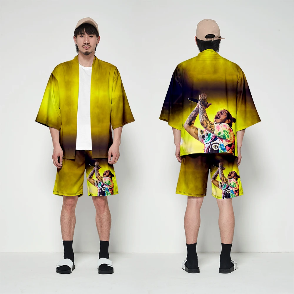 Post malone 3D принтованное летнее весеннее Спортивное кимоно унисекс с коротким рукавом Футболка трендовая повседневная с коротким рукавом