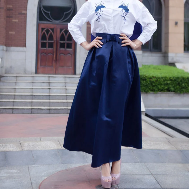 Юбки размера плюс Faldas Mujer Moda abaya Дубай Турецкая длинная Плиссированная юбка макси с высокой талией женские юбки