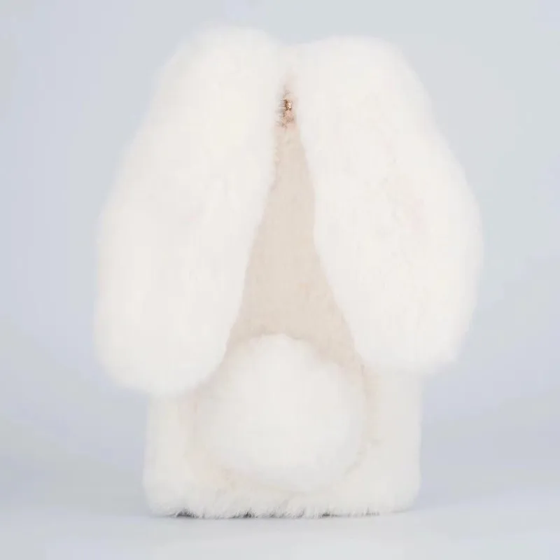 Winter Warm Cute Rabbit Case For Huawei P20 P30 Pro P8 P9 Lite Chrismas Gift Plush Fur Soft Silicon Phone Case For Mate 20 Pro - Цвет: White