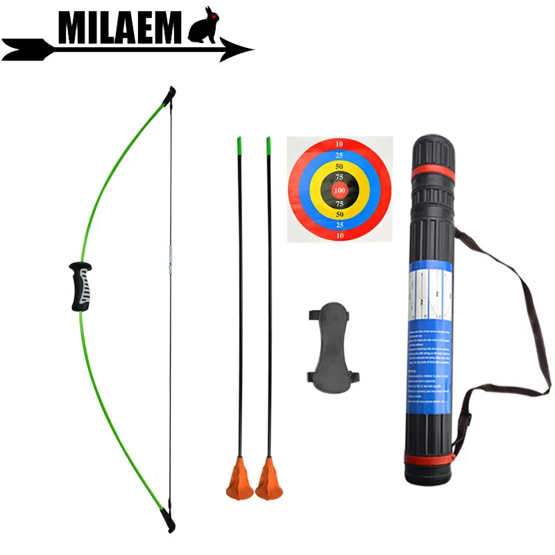 

15lbs Archery Recurve Bow And Arrow Set With Suction Arrows Children Junior Training Toy Game Children Gift Shooting Accessories
