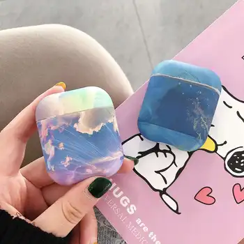 

For AirPods 1/2 Case silicon Protective Cover luxury Dreamy Starry sky Pattern cover For Air pods case Wireless Earphone Case