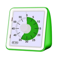 Temporizador visual analógico de 60 minutos, contagem regressiva silenciosa, ferramenta de gerenciamento de tempo para crianças e adultos temporizador analógico visual