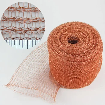 

1 Roll 1M Copper Mesh Knitting Net Gap Blocker for Hole Block Mouse Rat Rodent Control Bat Pest Filter Block Control (Copper)