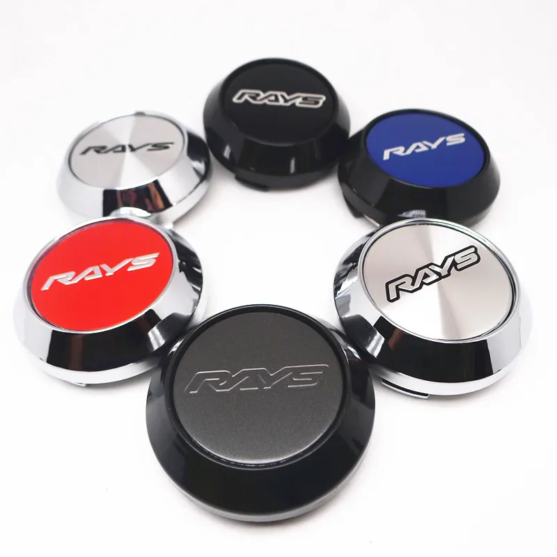 

4pcs For 64mm 57mm RAYS Car Wheel Hub Rim Center Cap Cover 45mm Badge Emblem Sticker