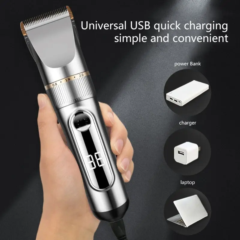 USB Smart Touch lcd машинка для стрижки волос, электрический прибор для бритья волос, бытовые инструменты