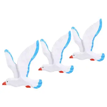 

3Pcs Birds Seagull Mediterranean Exquisite Wall Art Decoration Outdoor Creative Indoor Seabird Decoration Ornament
