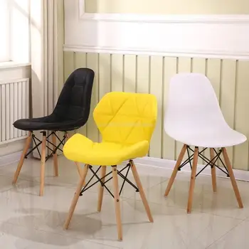 

1pcs Modern minimalist dining chair home restaurant chair computer chair solid wood Nordic living room chair Make Up Chair
