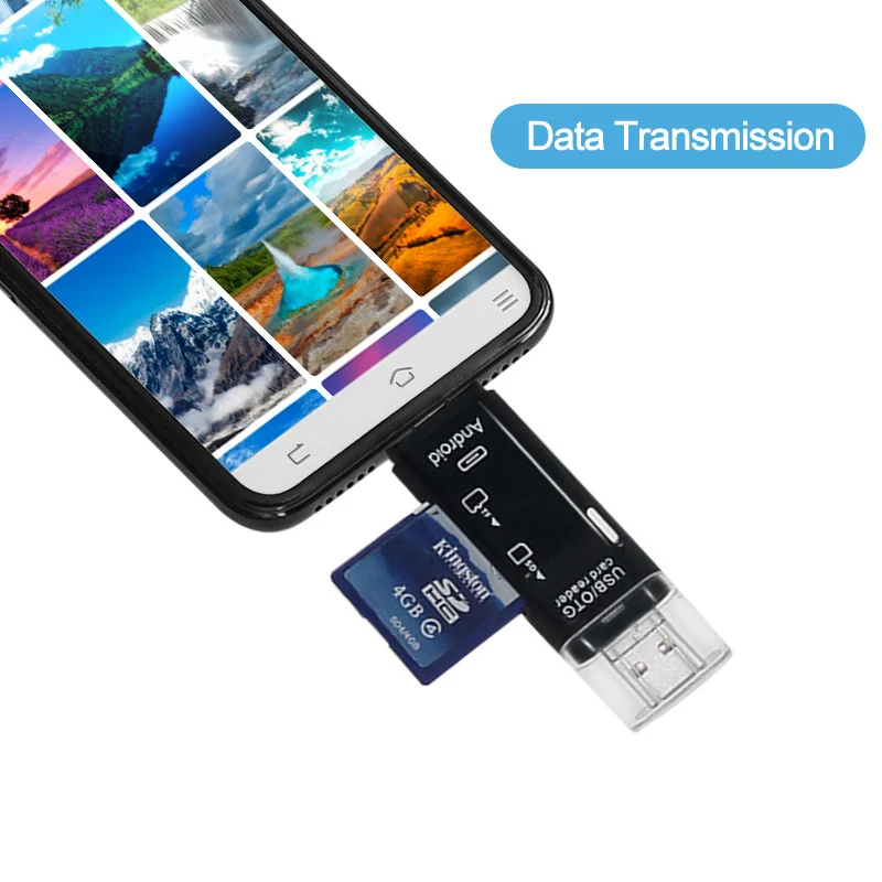 3 в 1 Тип C и micro USB и USB кардридер USB OTG высокоскоростной SD TF расширение карты адаптер для Android телефона Mac компьютера