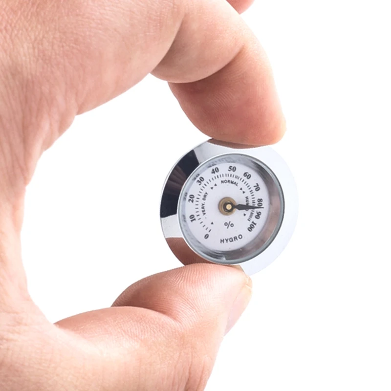 Measurement & Analysis Instruments Tools 28mm Round Cigar Hygrometer High Precision Moisture