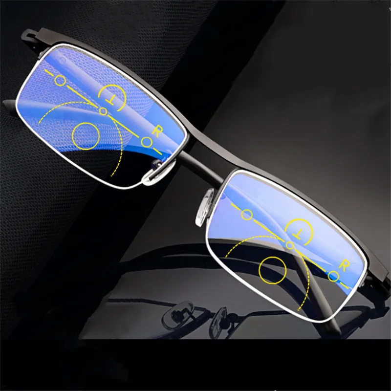

Multi-Focus Zoom Reading Glasses Super Elastic TR Feet Smart Far And Near Dual-Use Anti-Blue Light Unisex Reading Glasses YS10