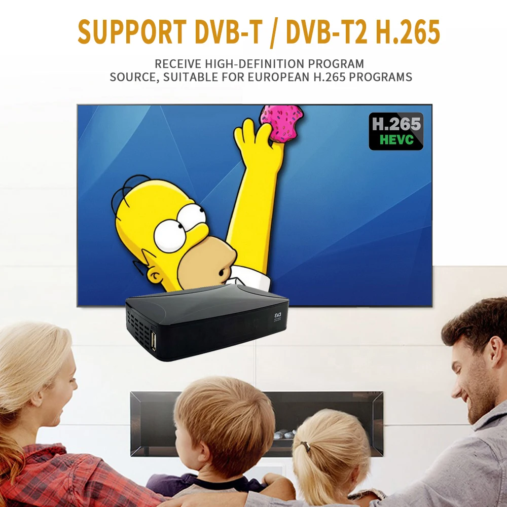 DVB-T2 цифровой ТВ-тюнер H.265 HD ТВ-рецептор декодер FTA DVB T2 TDT VHF UHF приемник ТВ Scart телеприставка DVBT2 AC3 EPG PVR