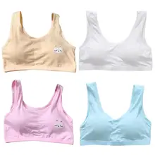 Милые майки для девочек-подростков, нижнее белье с рисунком, бюстгальтер, майка, хлопковый спортивный костюм, 19QF