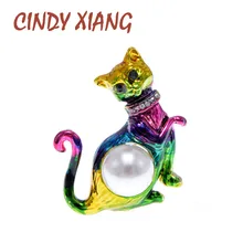 CINDY XIANG, эмаль, цветные броши-кошки для женщин, брошь с животными, модное ювелирное изделие, милый мультяшный котенок, ювелирное изделие, высокое качество
