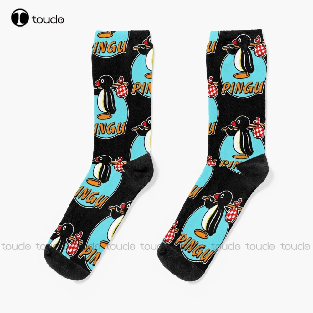 

Pingu - Tv Shows Socks Long Black Socks Christmas New Year Thanksgiving Day Gift Unisex Adult Teen Youth Socks Custom Funny Sock