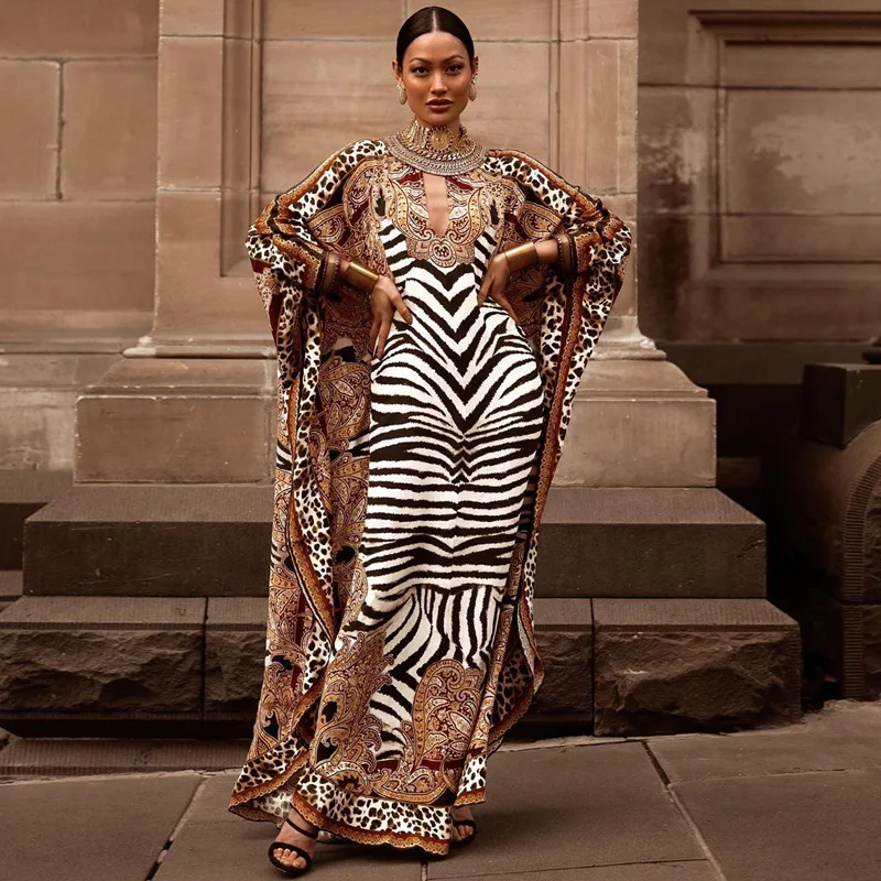 African Dresses for Women Dashiki Print Clothes Bazin Broder Riche Robe Africaine Femme Wide Evening Long Muslim Dress | Тематическая