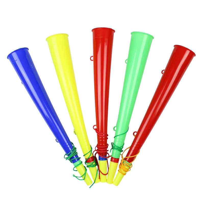 24pcs/lot VUVUZELA Football fan cheer air horns soccer fans gas horn cheerleading sports fan toy plastic trumpet European Cup