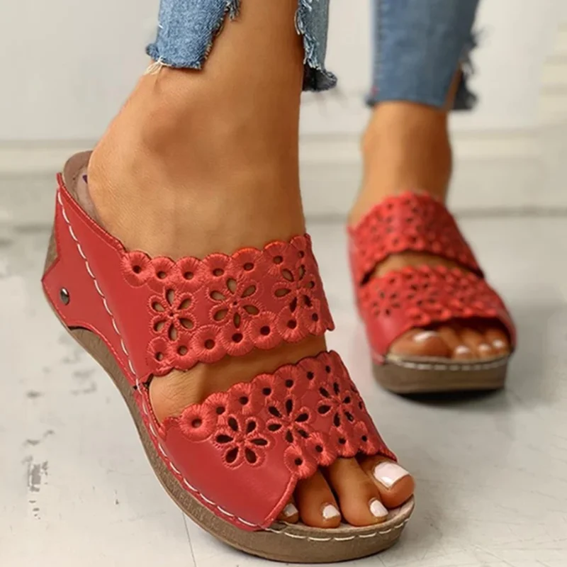 Womens Sandals Beaches Roman Flats Open Toe Wedge Heel Sandals Shoes Thick Bottom Rome Style Sexy Women Sandals Shoes Plus Size