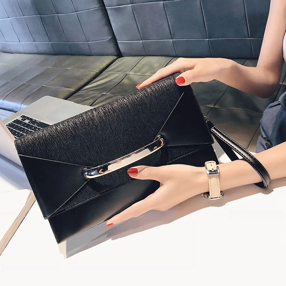 Luxuy Envelope Clutch Bag Women Leather Birthday Party Evening Clutch Bags For Women Ladies Shoulder Clutch Bag Purse Female