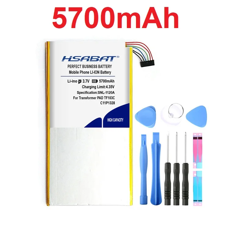 Аккумулятор HSABAT 5700mAh C11P1328 для ASUS для трансформатора PAD TF103C TF103CX TF103CG K010 K018