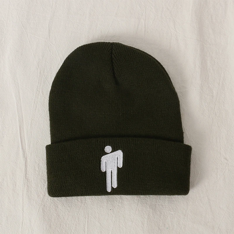 women's hat autumn and winter new Billie Eilish knit hat headdress hip hop hat wool hat Europe and America men and women