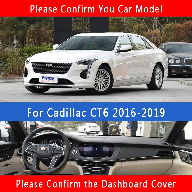 PNSL крышка приборной панели автомобиля тире коврик ковер для Cadillac CT6- Защита от Солнца Анти-скольжение анти-УФ