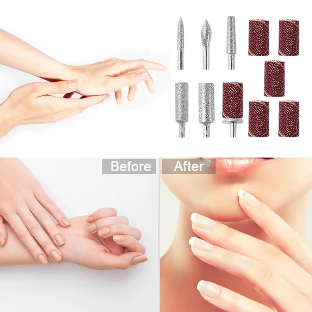 Электирическая машинка для полировки ногтей, 30000 об/мин, фрезер для ногтей, сверлильный станок для Перезаряжаемые Портативный самый быстрый Электрический файл акрилового геля биты для личного Набор для маникюра и педикюра