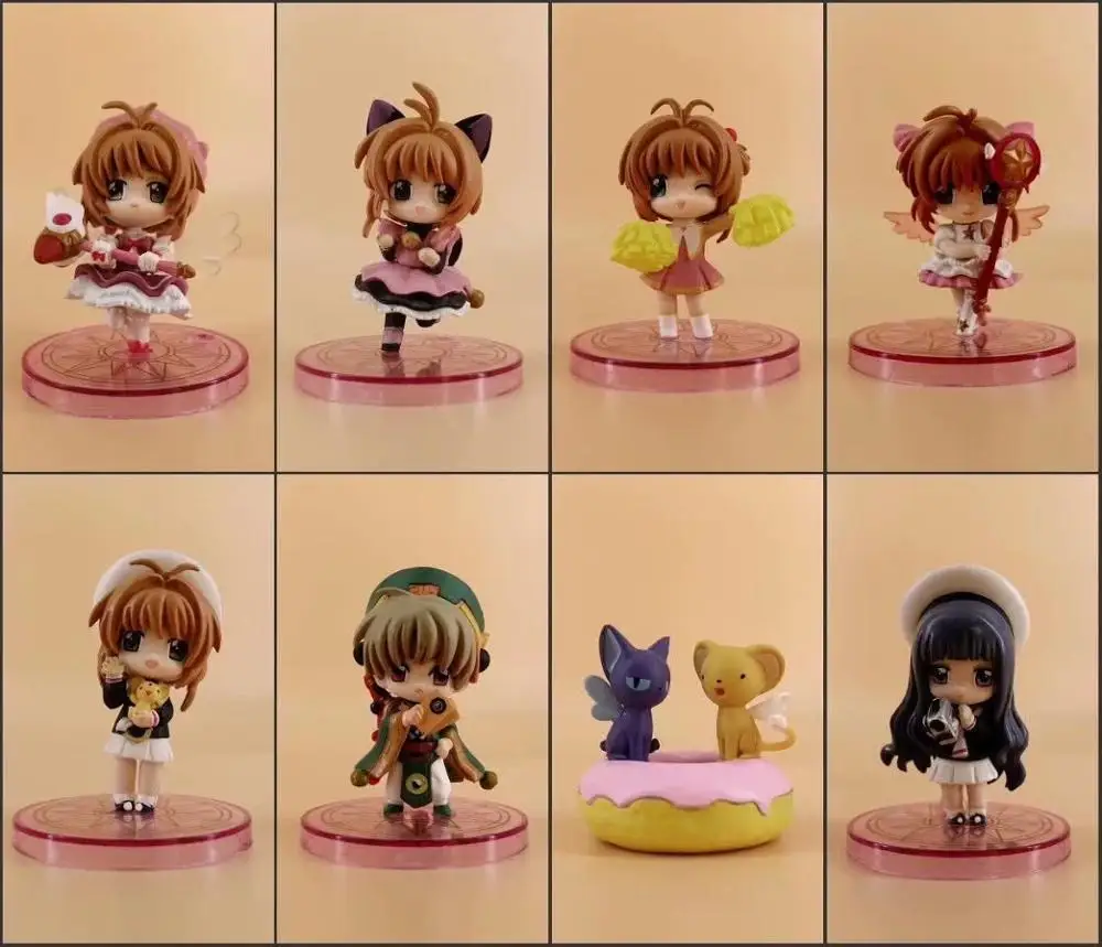Аниме карточка Captor Sakura Kinomoto Daidouji Tomoyo Li Syaoran Kero Cerberus ПВХ экшн фигурка Коллекционная